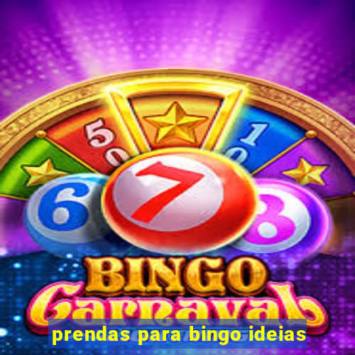 prendas para bingo ideias