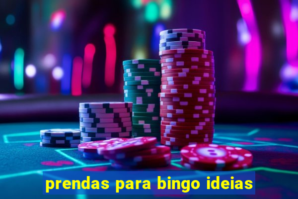 prendas para bingo ideias